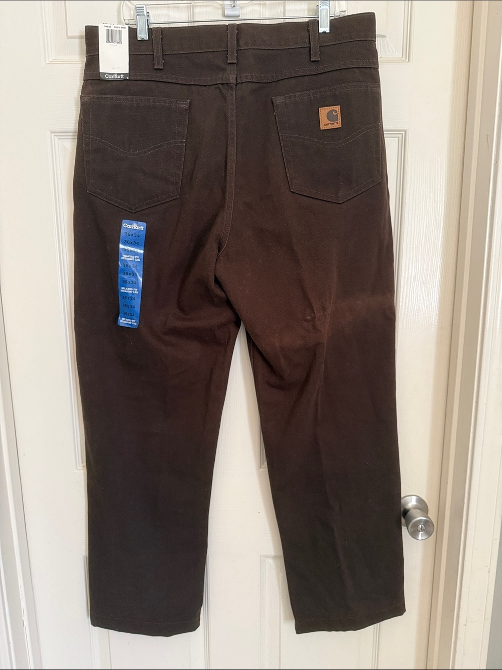 Carhartt Men's Dark Brown Corduroy Work Pants